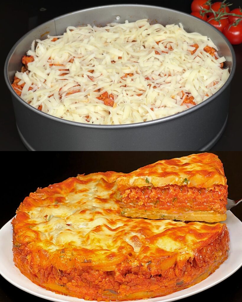 Layered Potato and Meat Casserole finished dish