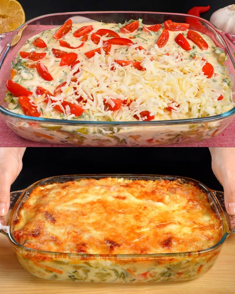 Creamy Vegetable Casserole Recipe finished dish