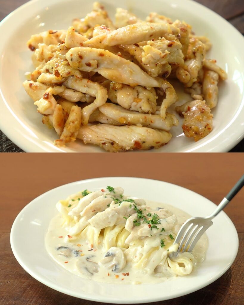 Creamy Chicken and Mushroom Fettuccine