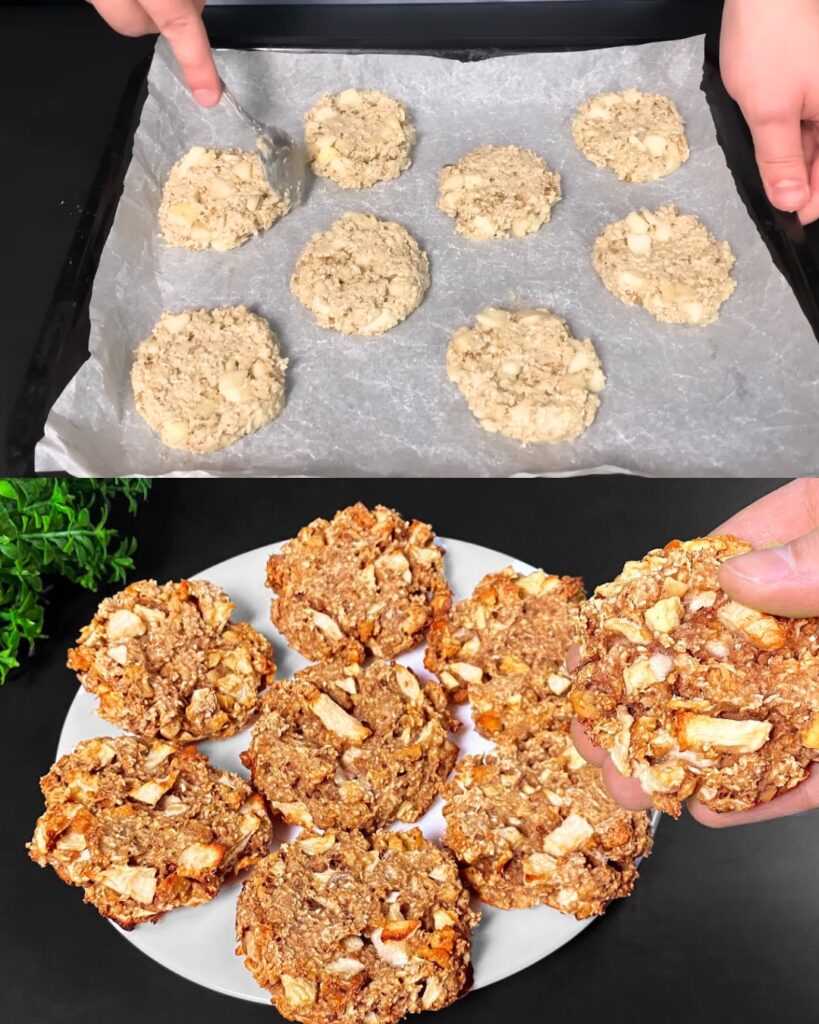 1-Minute Disappearing Diet Oatmeal Apple Cookies