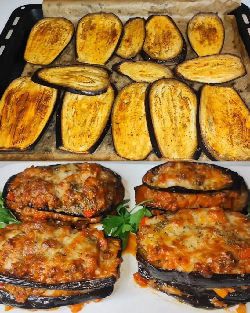 Baked Eggplant Boats with Savory Meat Filling A CrowdPleasing Twist