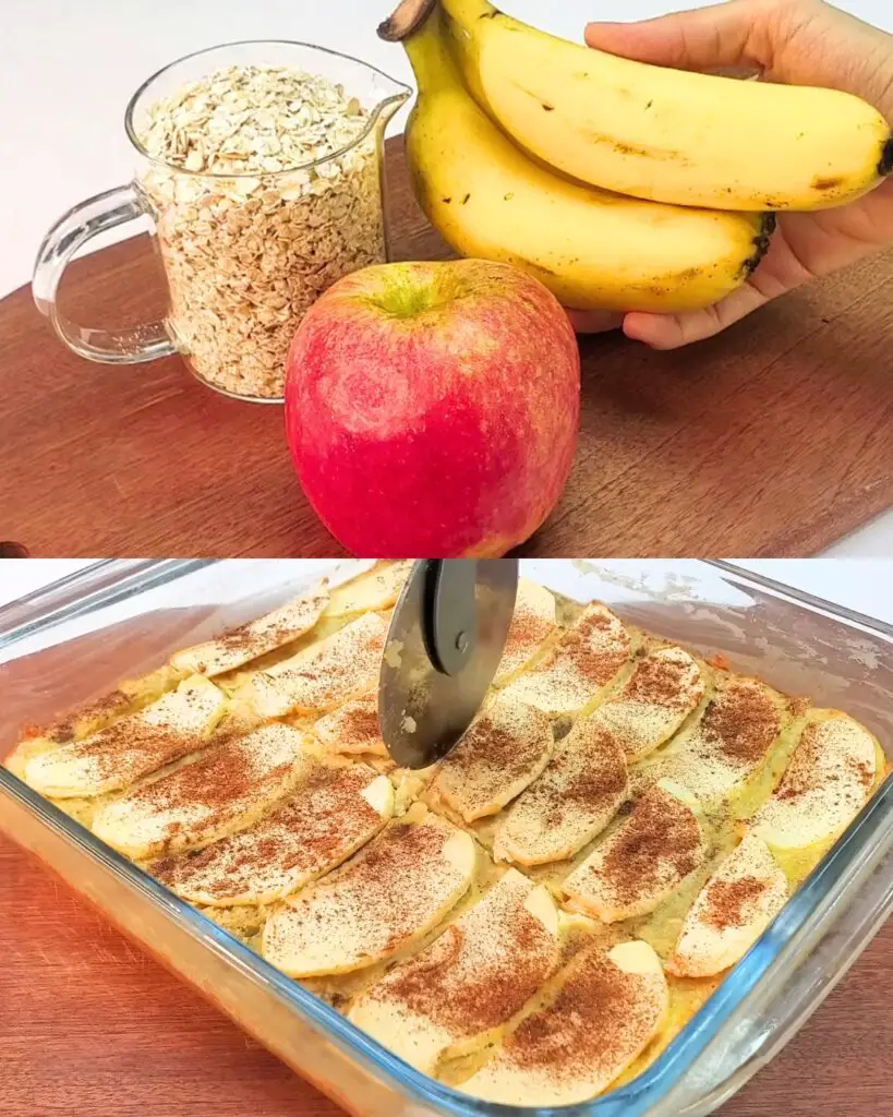 Baked Oatmeal with Banana and Apple: A Healthy Breakfast