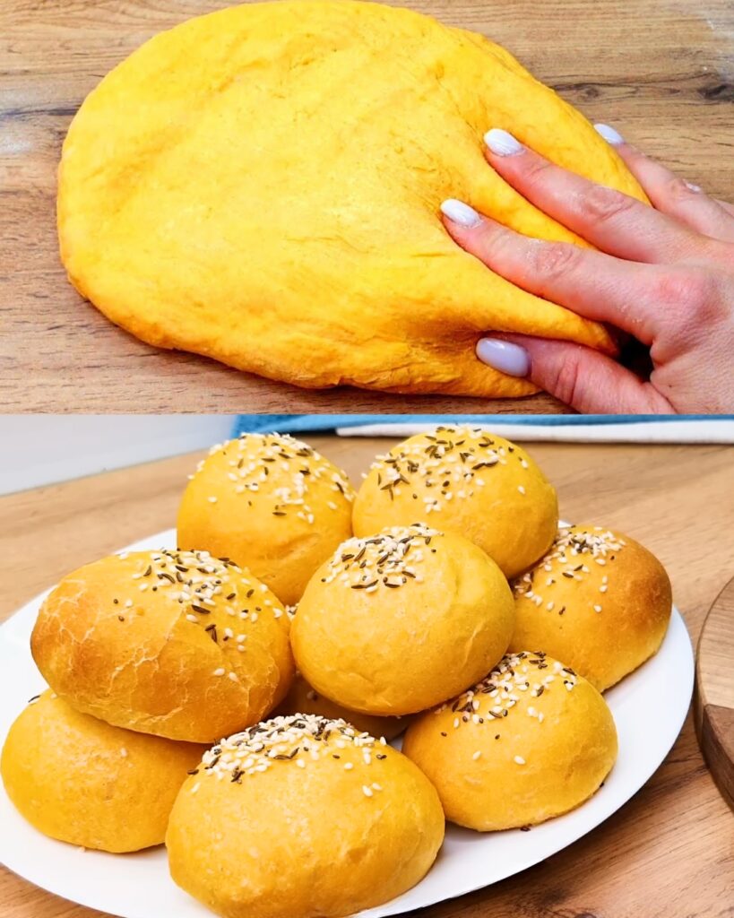 Secret Ingredient? Carrots! Fluffy Vegan Carrot Bread Rolls finished dish