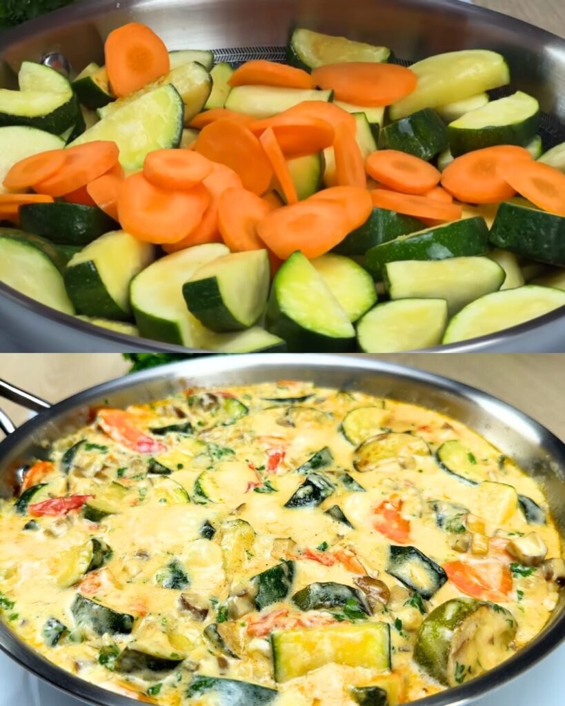 Zesty Zucchini Bake: A Creamy and Comforting Delight finished dish