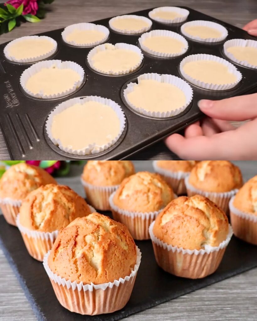 Classic Comfort: Easy and Fluffy Vanilla Muffins  pen_spark finished dish