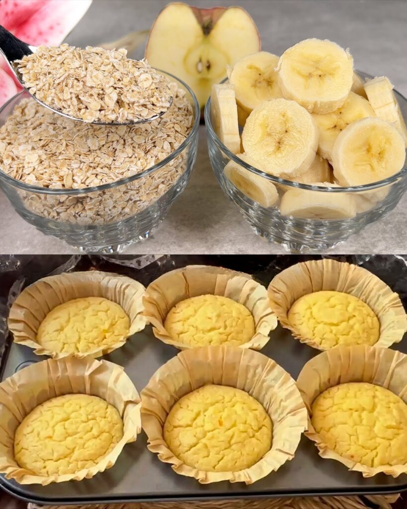 Lemon Oatmeal Banana Ricotta Muffins