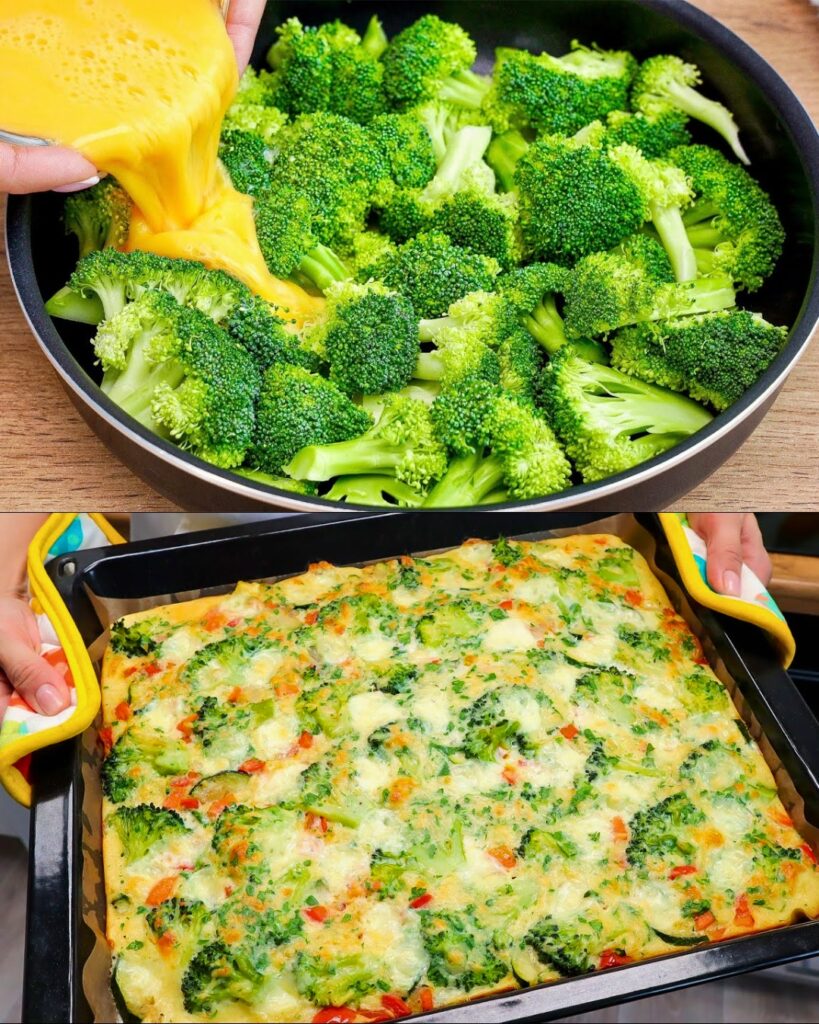 Vegetable Pizza with Broccoli and Cheese