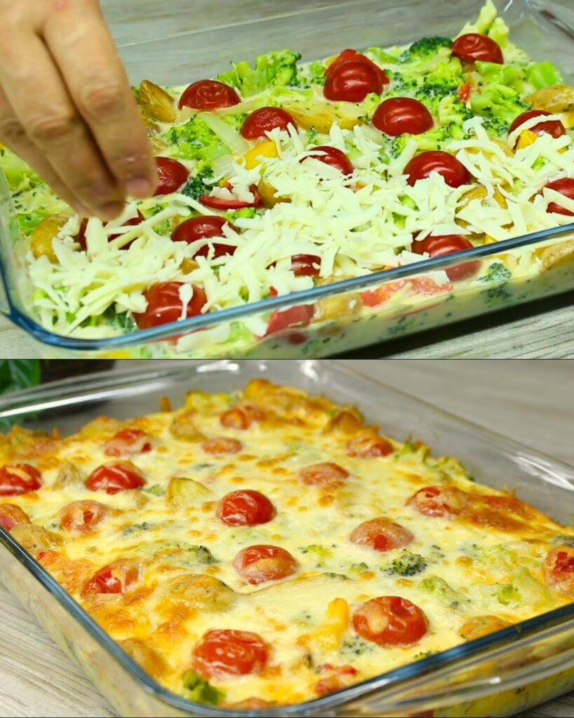 Broccoli and Vegetable Bake finished dish