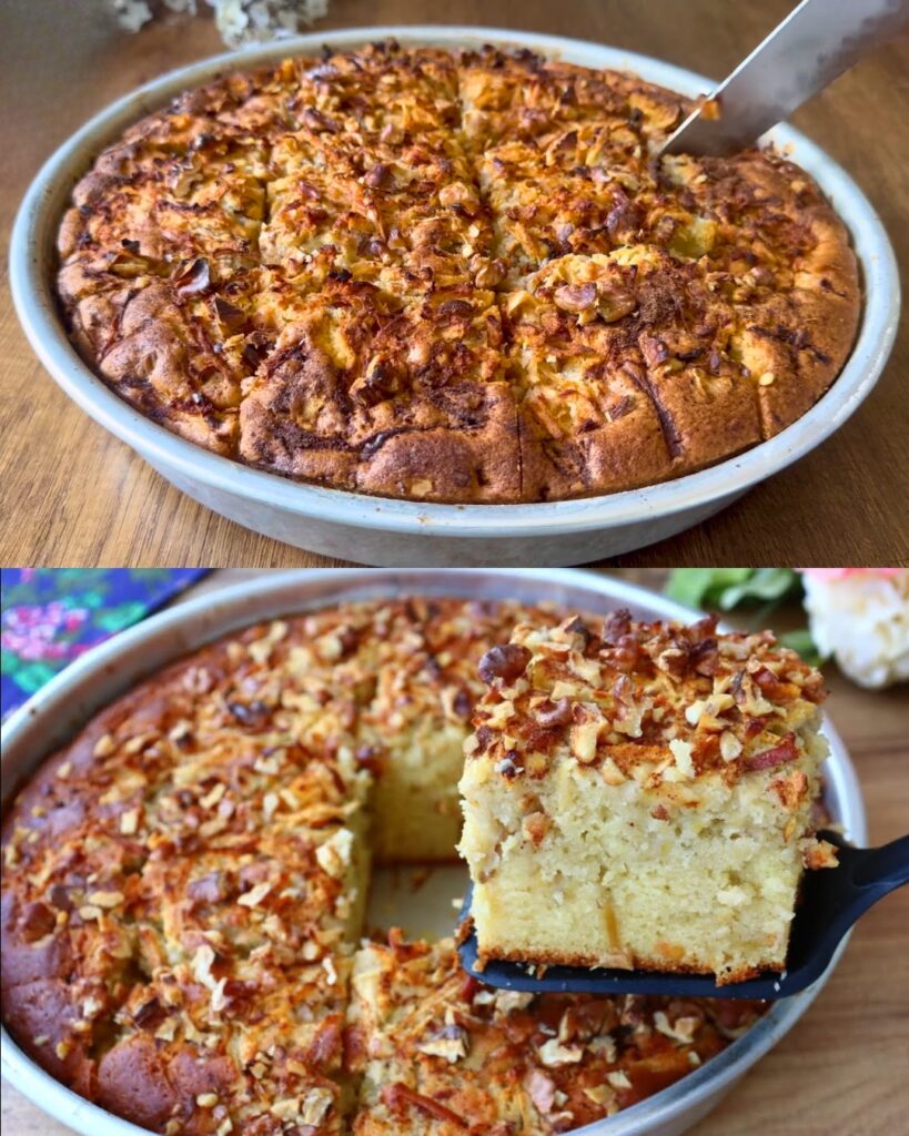 Apple Cinnamon Walnut Cake finished dish