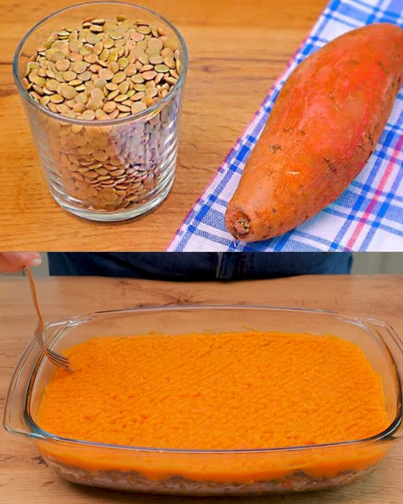 Sweet Potato and Lentil Casserole finished dish