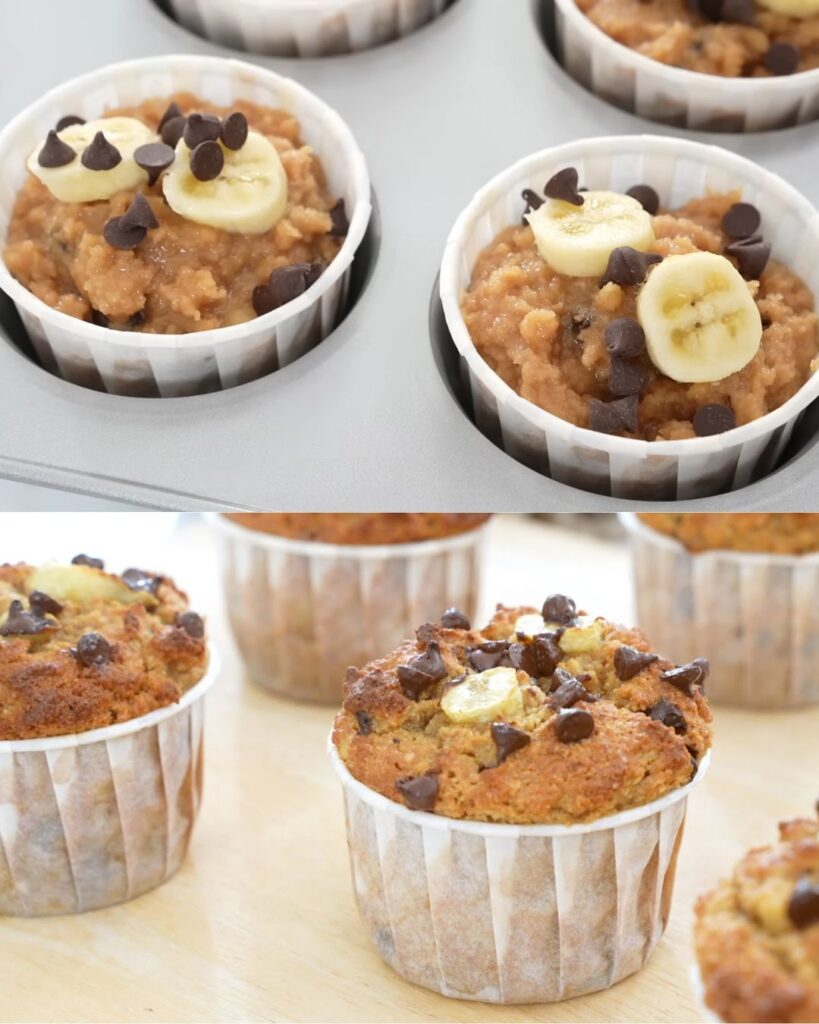 Banana Chocolate Chip Muffins finished dish