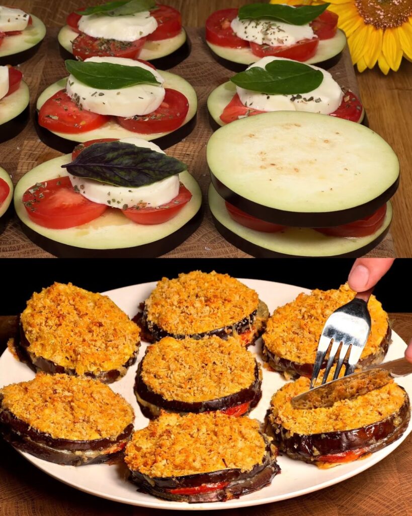 Eggplant and Cheese Bake with Ranch Sauce