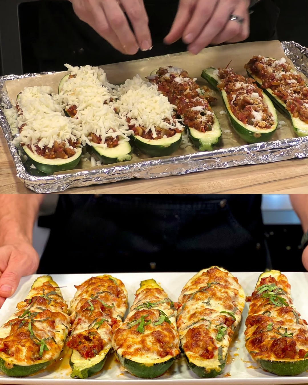 Italian Stuffed Zucchini Boats