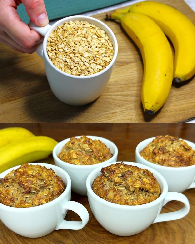 Banana Oatmeal Mug Muffins