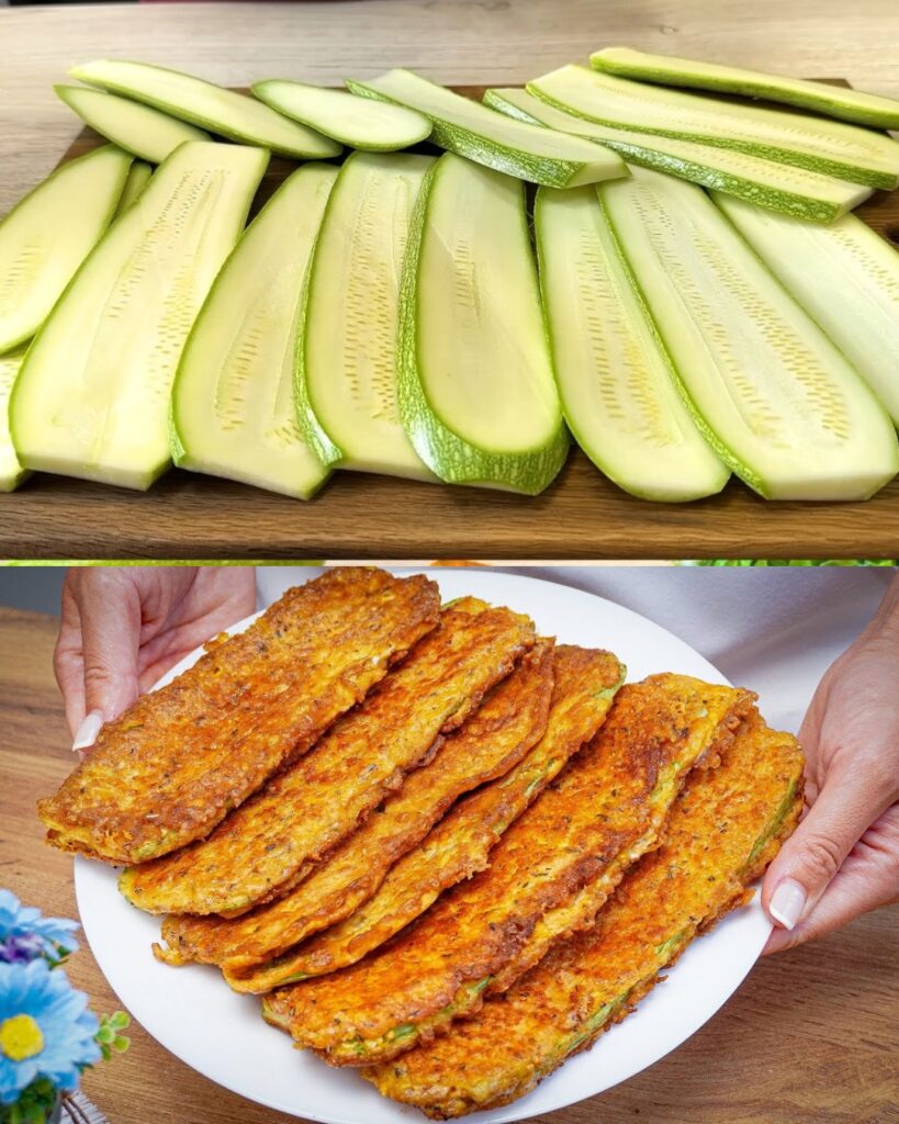 Crispy Parmesan Zucchini finished dish