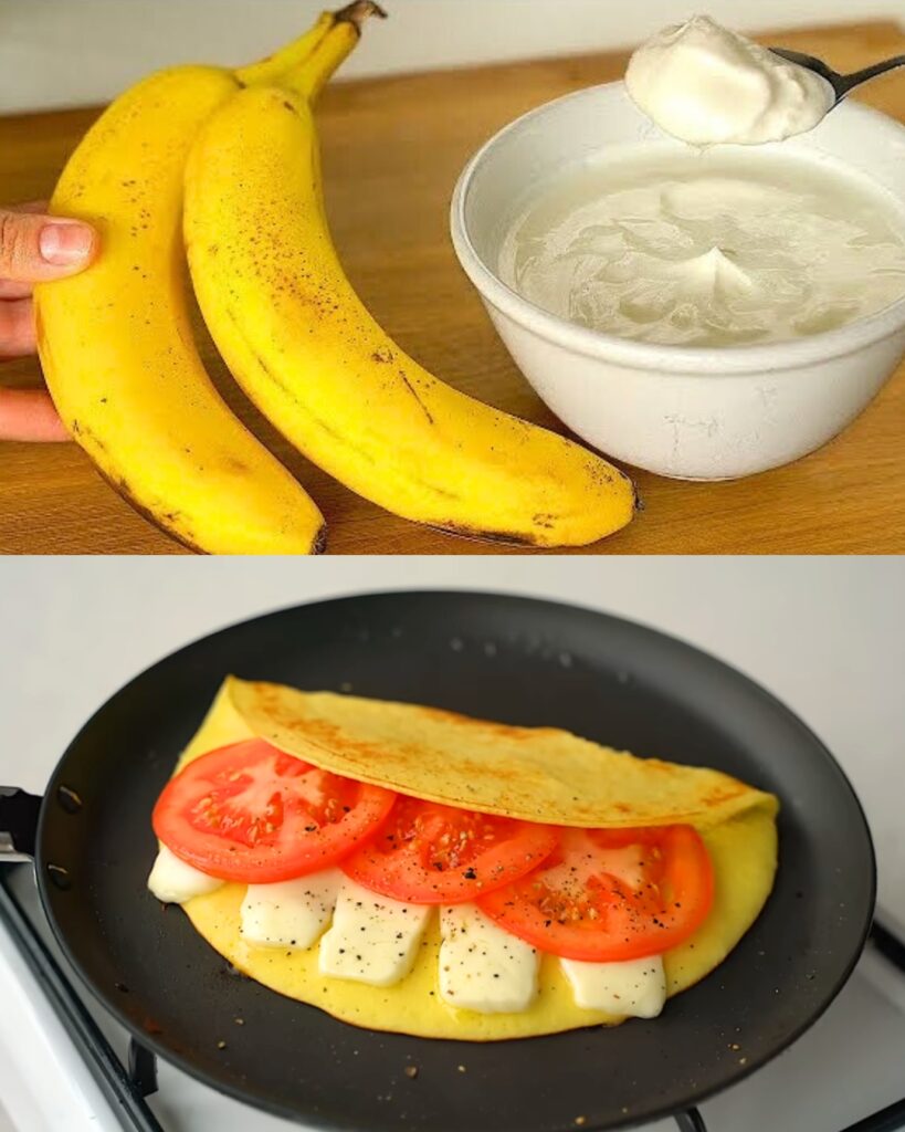 Fluffy Cornmeal Pancakes with Tomato and Cheese