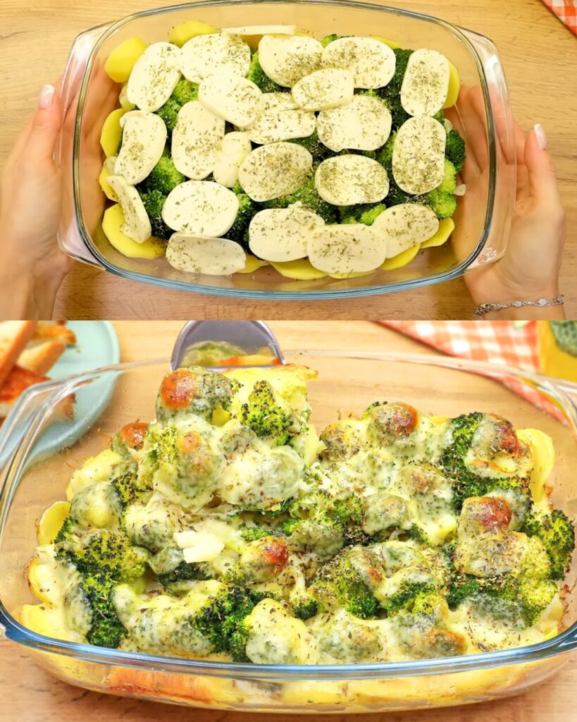 Cheesy Broccoli and Potato Bake