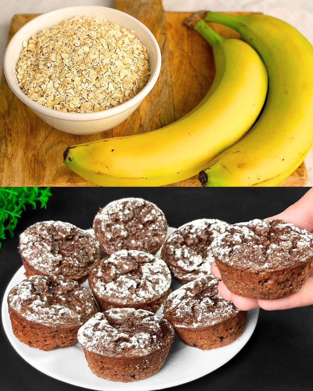 Sugar-Free Oatmeal Banana Muffins
