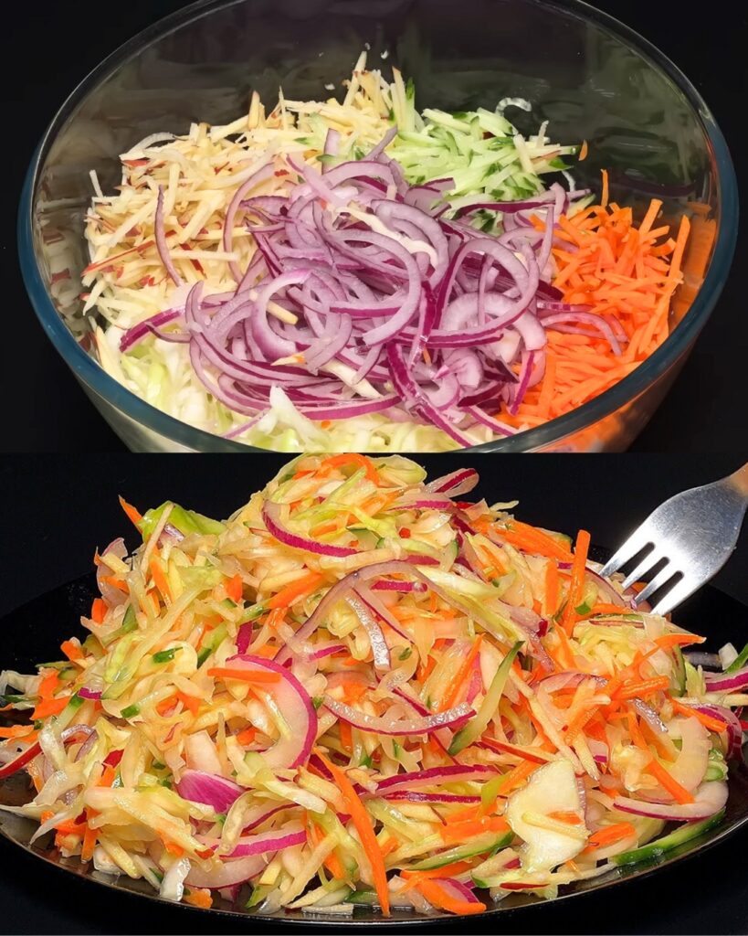 Refreshing Cabbage and Apple Salad for Weight Loss