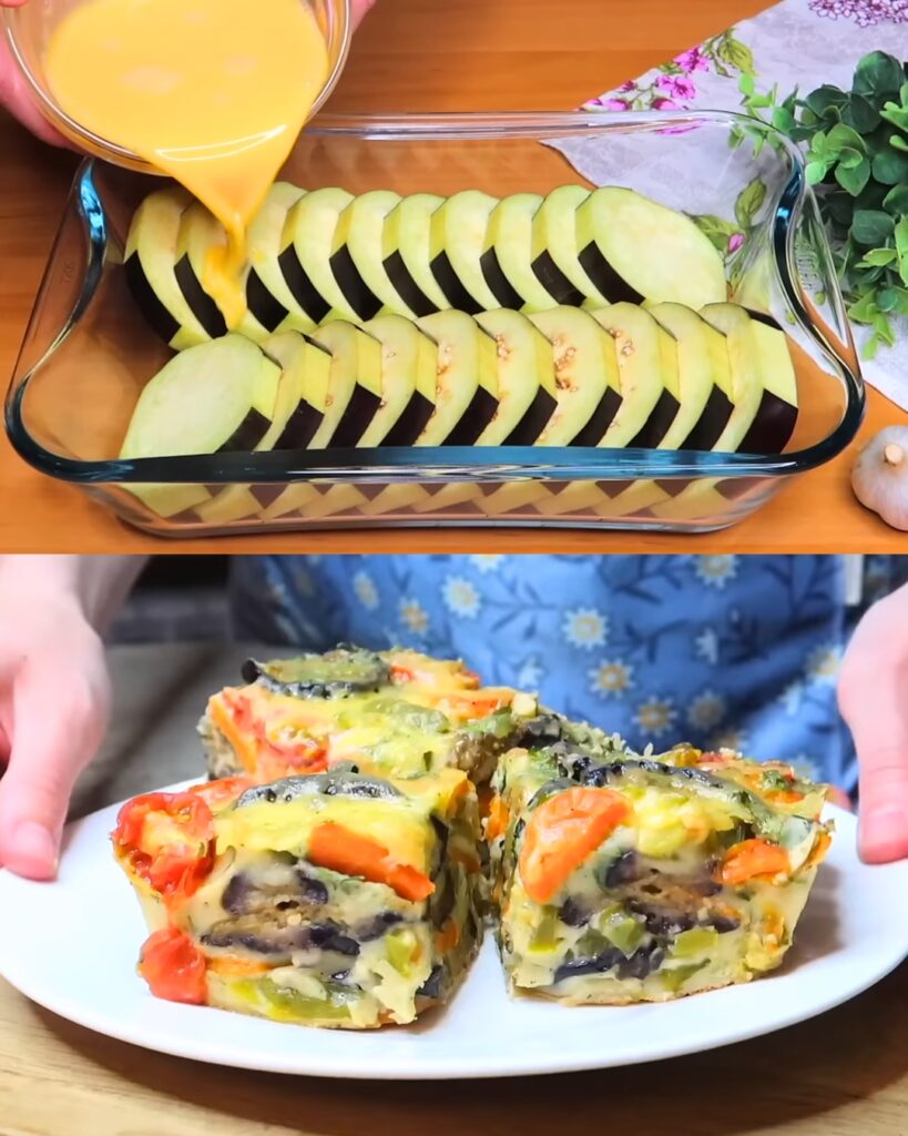 Smoky Eggplant and Egg Bake finished dish