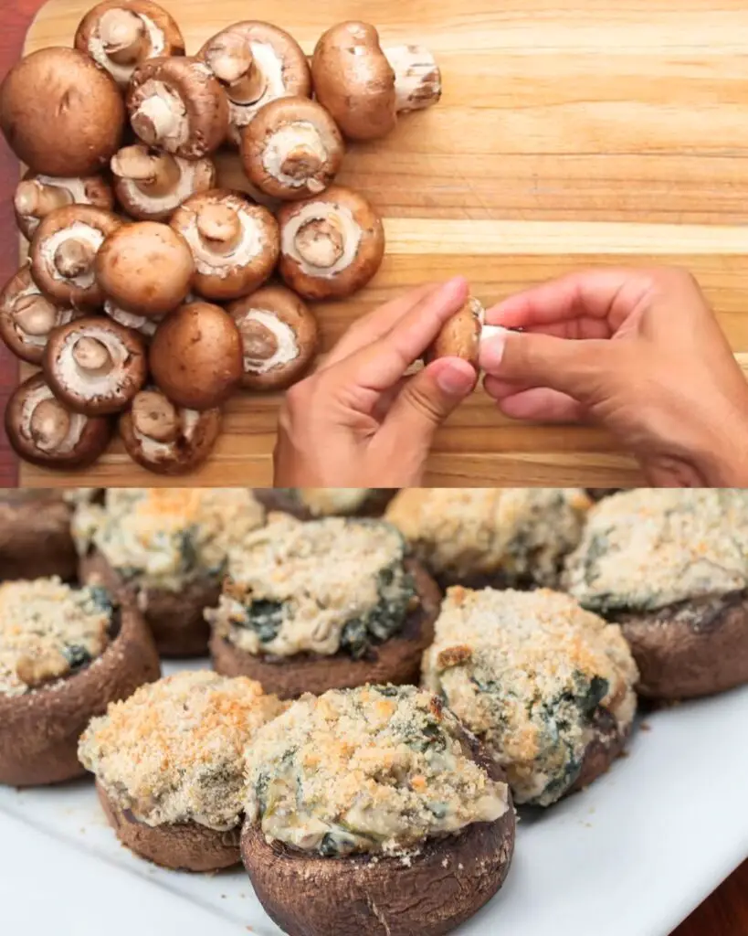 Creamy Spinach-Stuffed Mushrooms