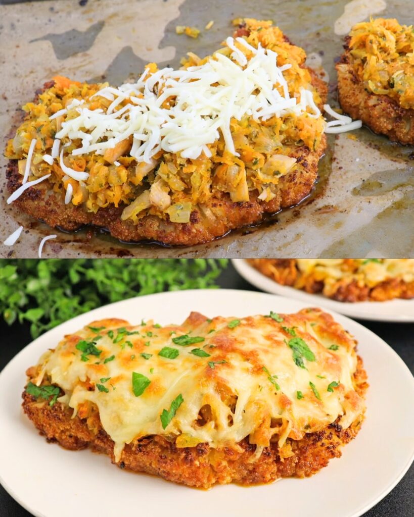 Easy & Delicious Cauliflower Steaks with Tuna Melt