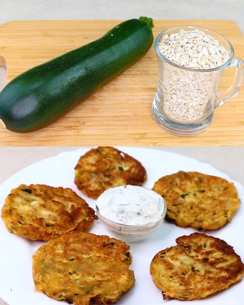 Zucchini and Oatmeal Pancakes