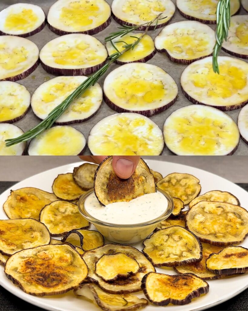 Better than chips! Eggplants crispy and tasty, ready in just a few minutes! No frying!
