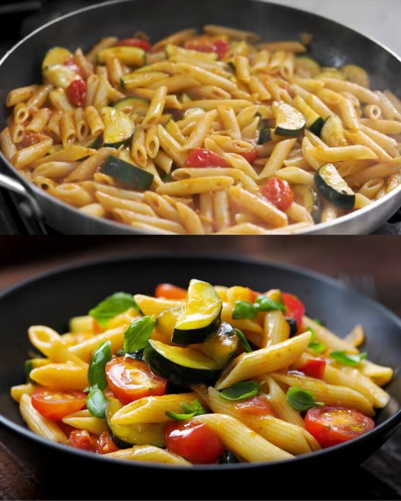 A Garden on Your Plate: Easy Zucchini Tomato Pasta
