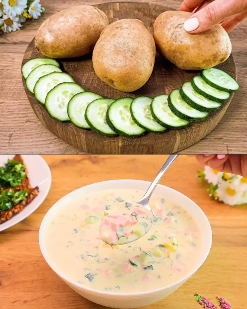 Potato and Sausage Soup with Herb-Crusted Bread