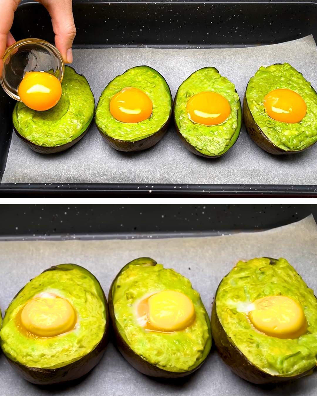 Baked Avocado with Egg and Cheese
