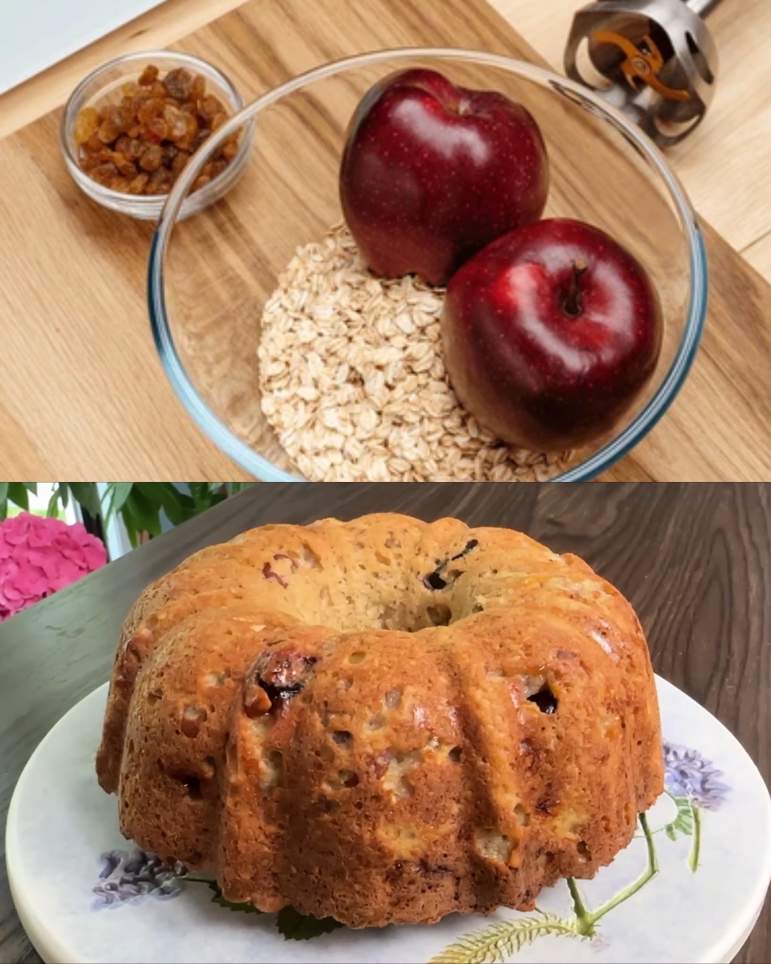 German-Inspired Baked Oatmeal with Apples & Cranberries