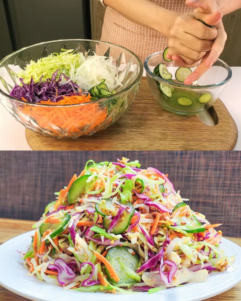 Crunchy Cabbage Salad with Tangy Mustard Vinaigrette: A Daily Delight for Weight Management!