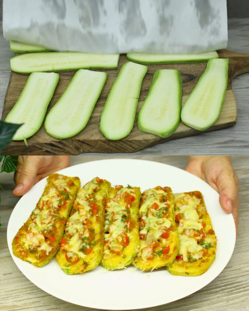 Incredibly Delicious Fried Zucchini with Tomato and Cheese
