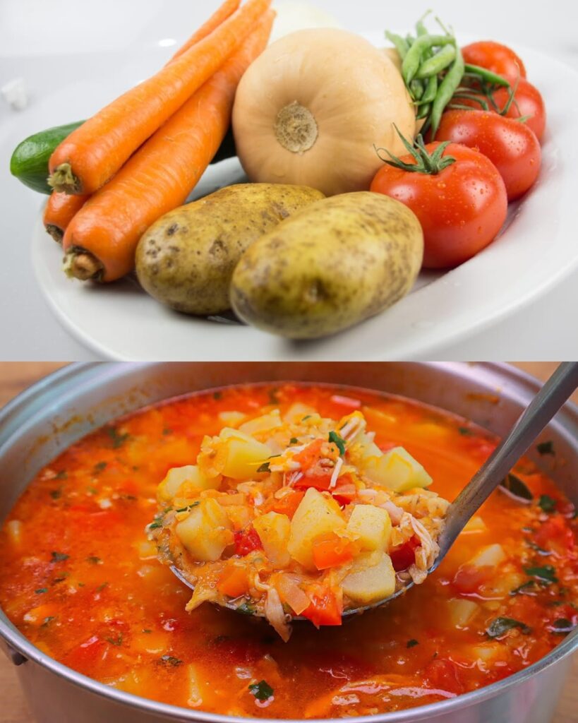 Hearty Chicken and Lentil Soup with Garlic Herb Bread finished dish