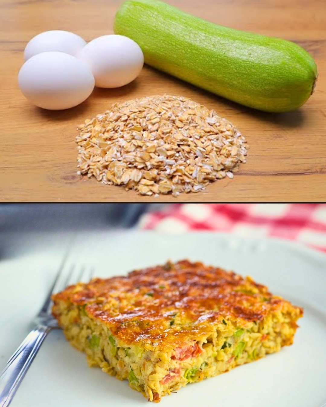 Savory Baked Oats with Vegetables and Cheese