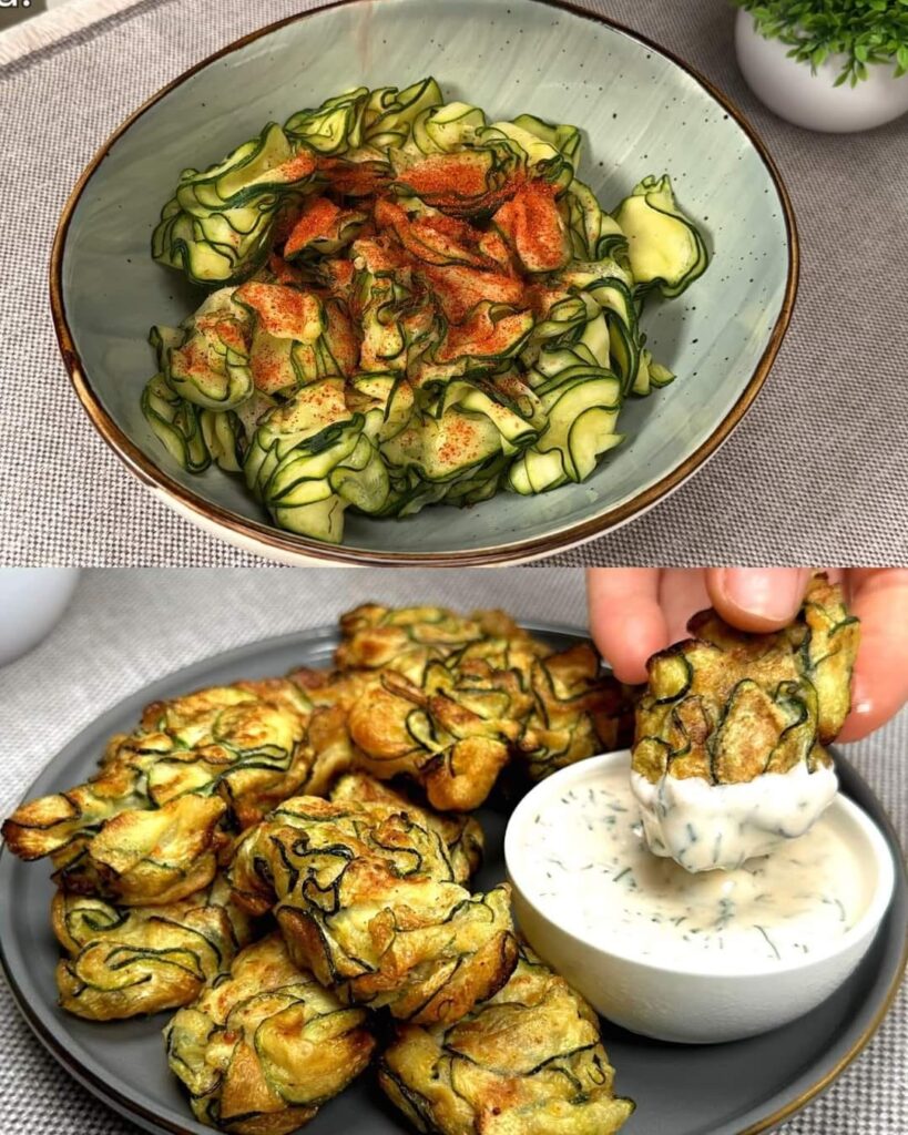 Zucchini Fritters with Creamy Yogurt Sauce: A Delicious Meatless Treat! finished dish