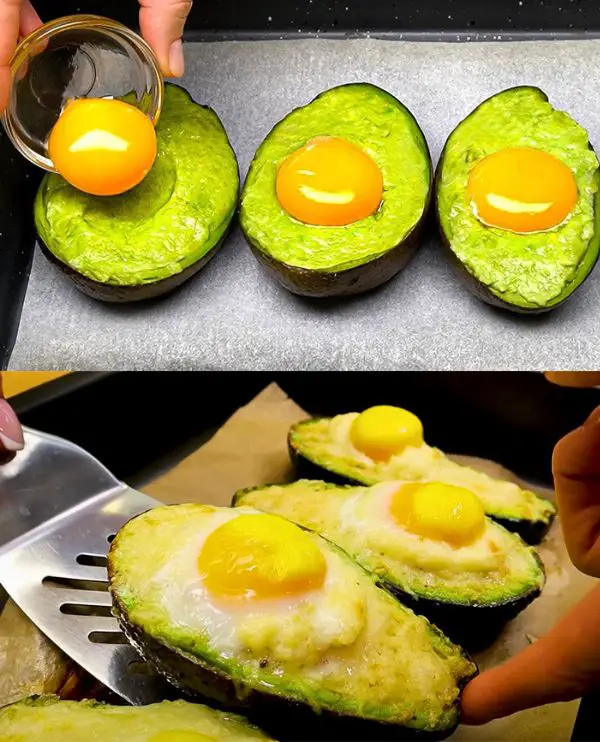 Baked Avocado with Eggs and Cheese