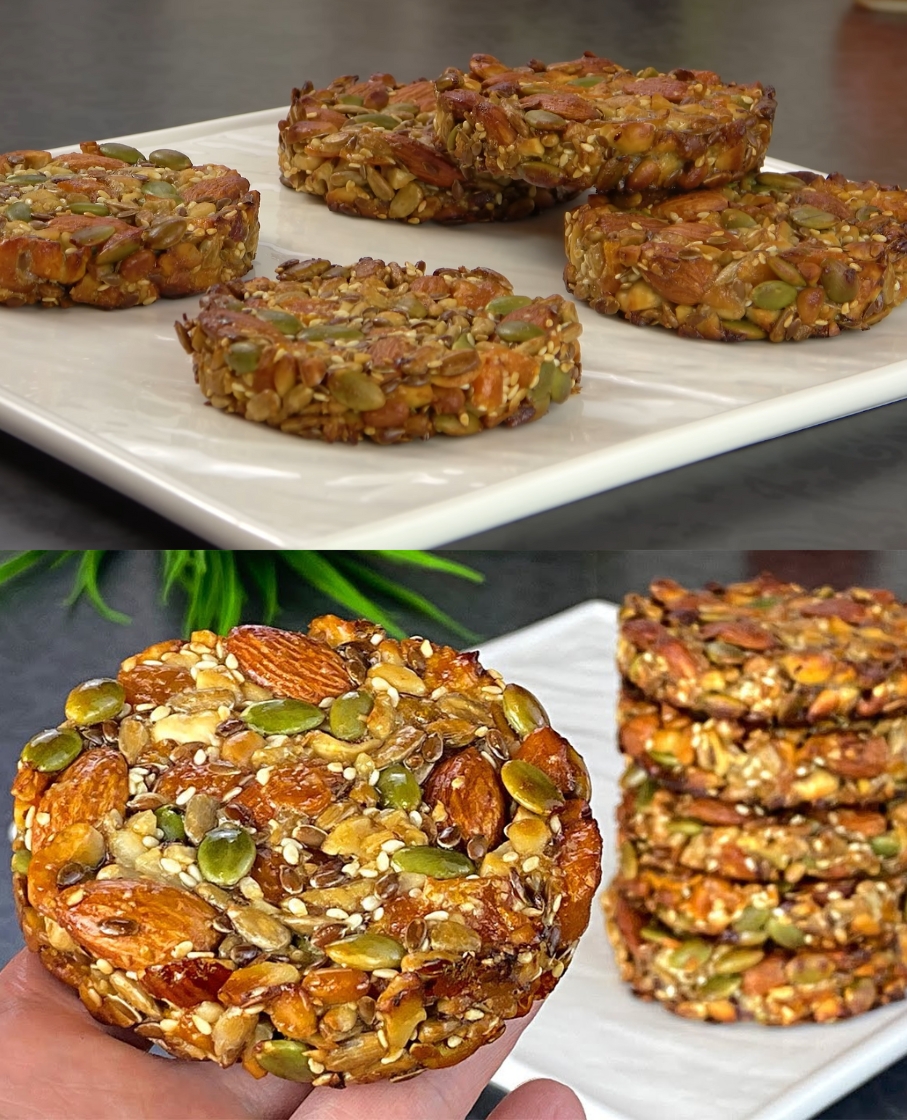 Nut and Seed Cookies with Dried Apricots