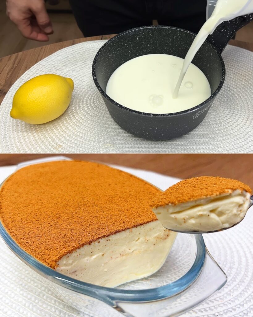 Quick Homemade Lemon Custard Dessert finished dish