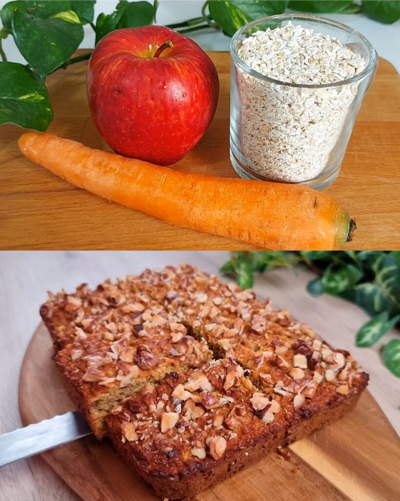 Carrot Apple Oat Cake finished dish