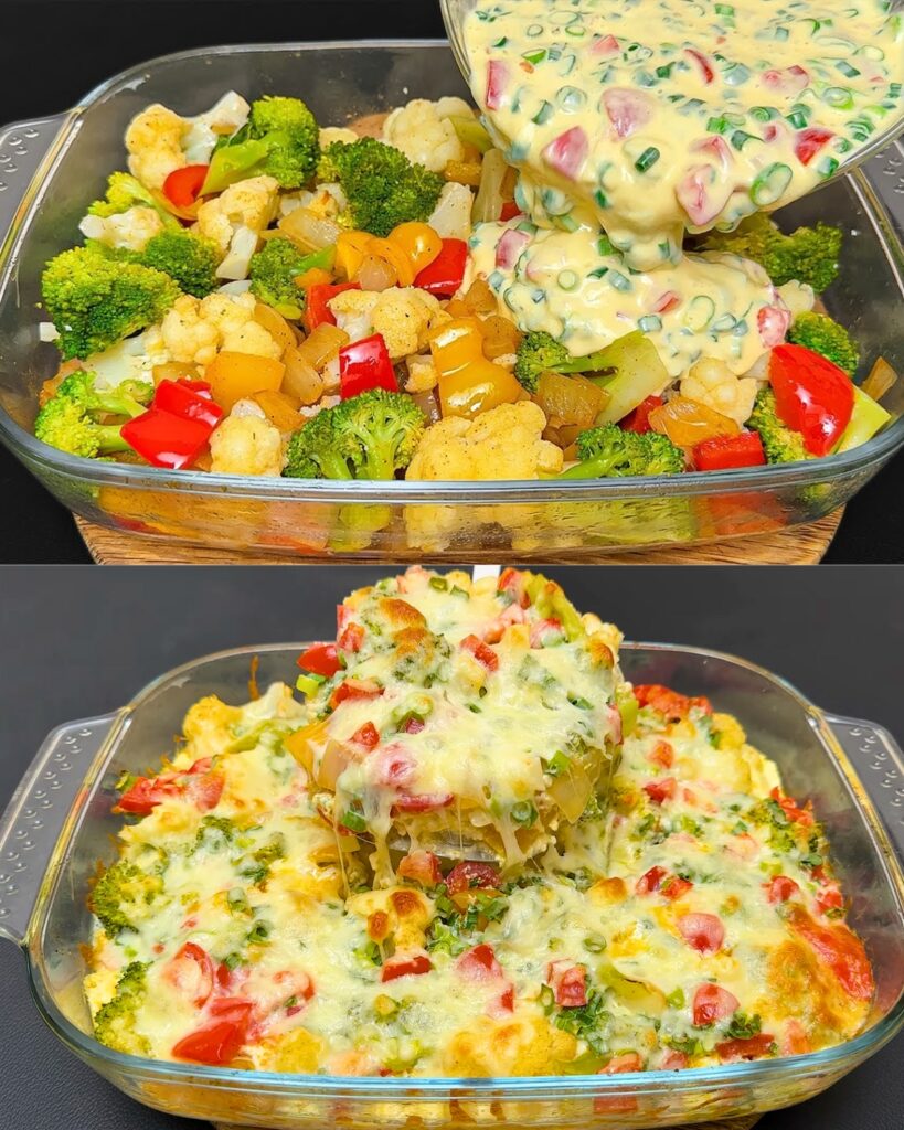Broccoli and Cauliflower Bake