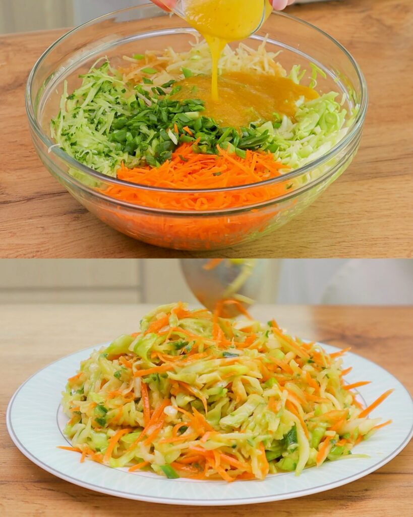 Fresh and Crunchy Vegetable Salad with Honey Mustard Dressing