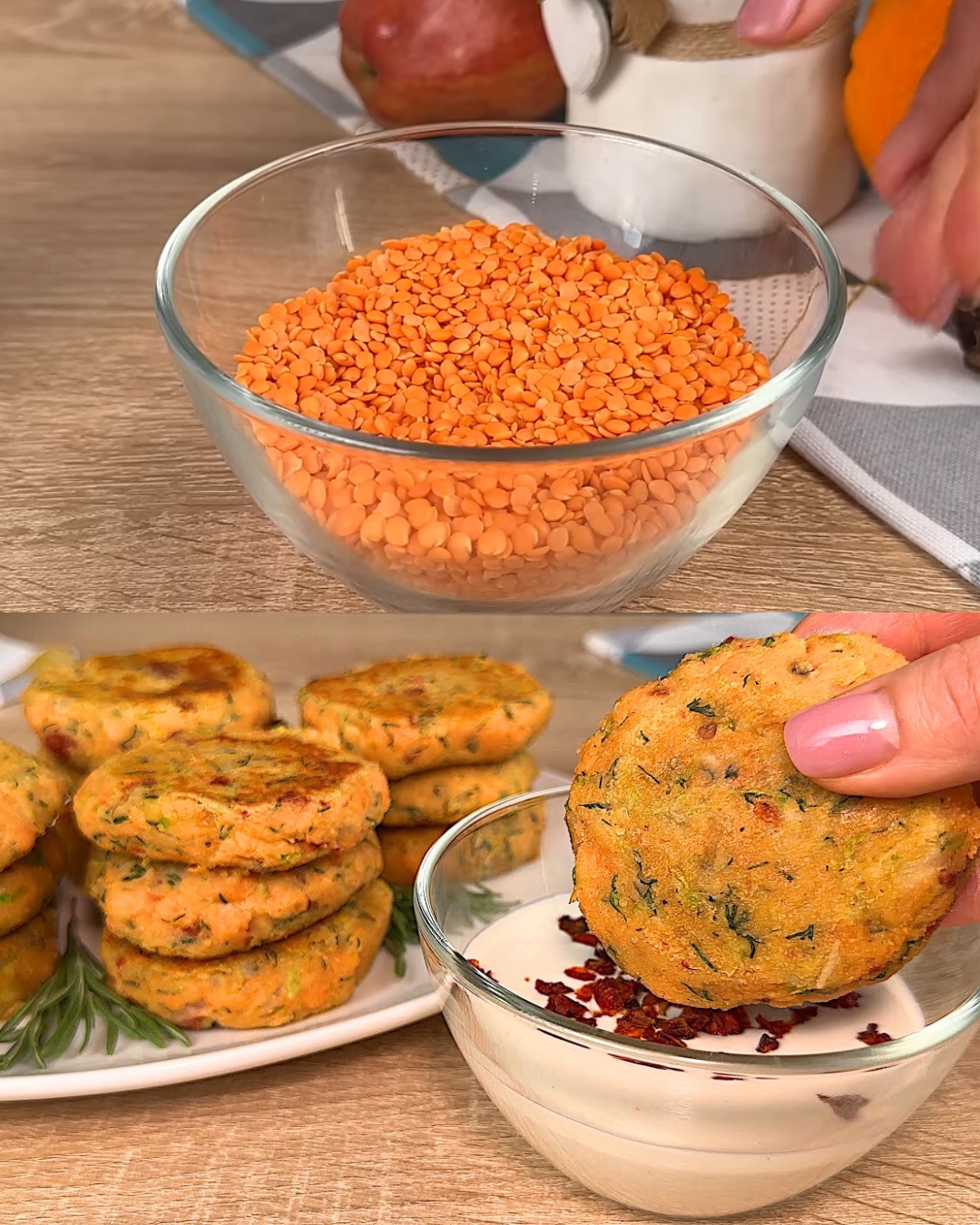 Vegan Lentil and Zucchini Cutlets