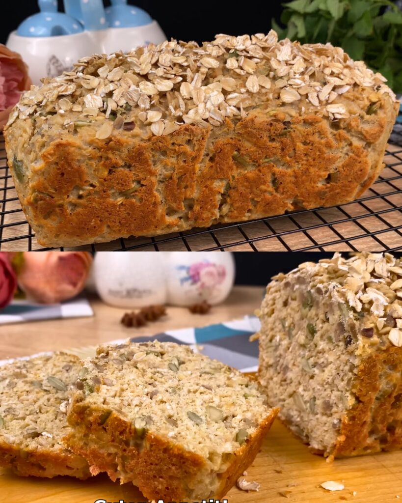 Simple Oatmeal Bread with Hard-Boiled Egg Sauce finished dish