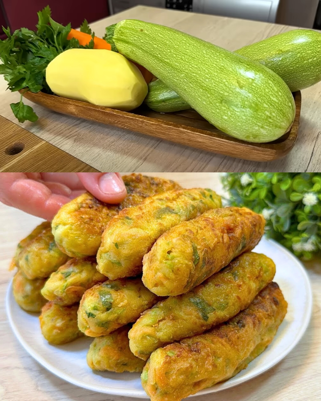 Zucchini and Cheese Patties with Greek Yogurt Sauce