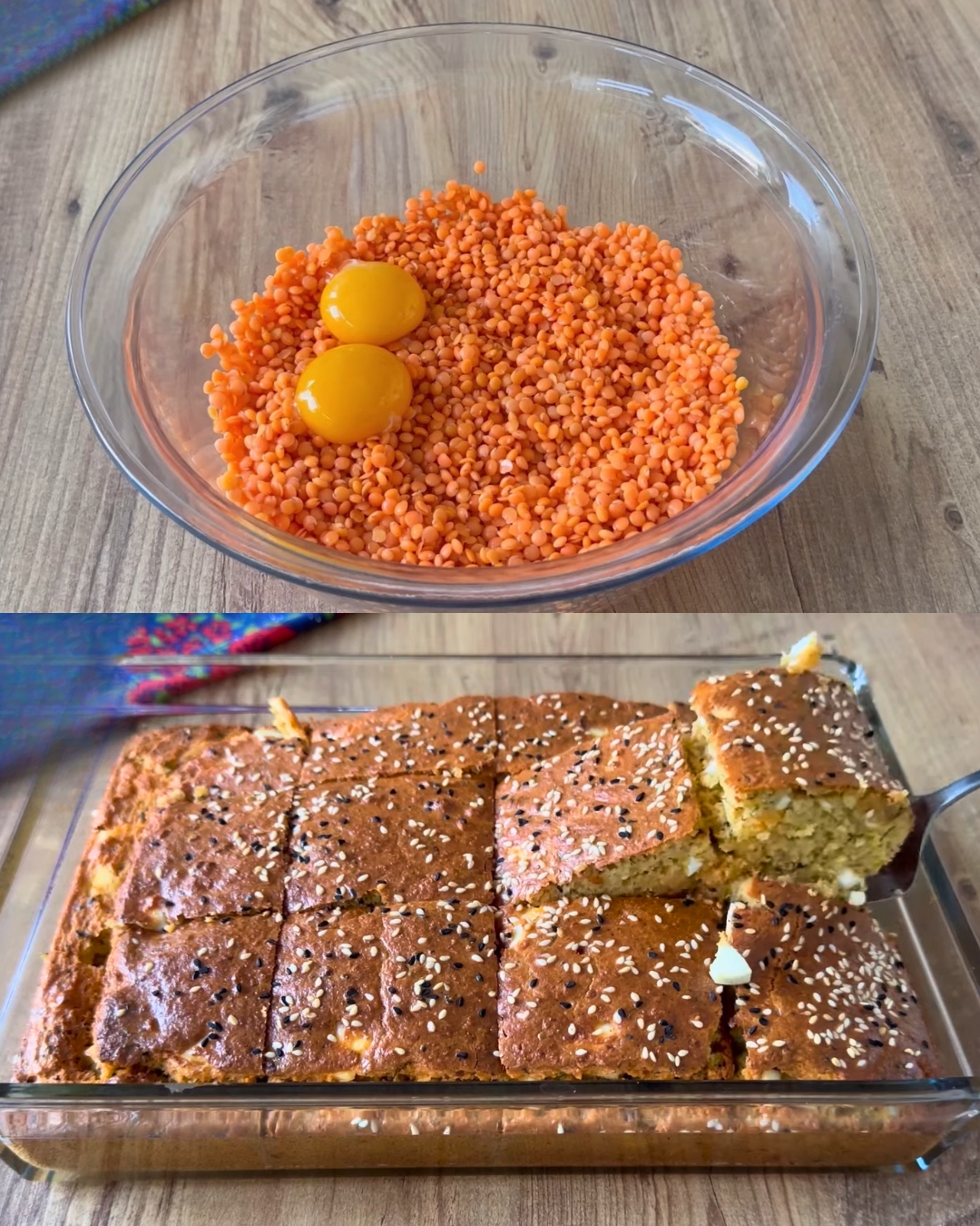Savory Red Lentil and Herb Bake