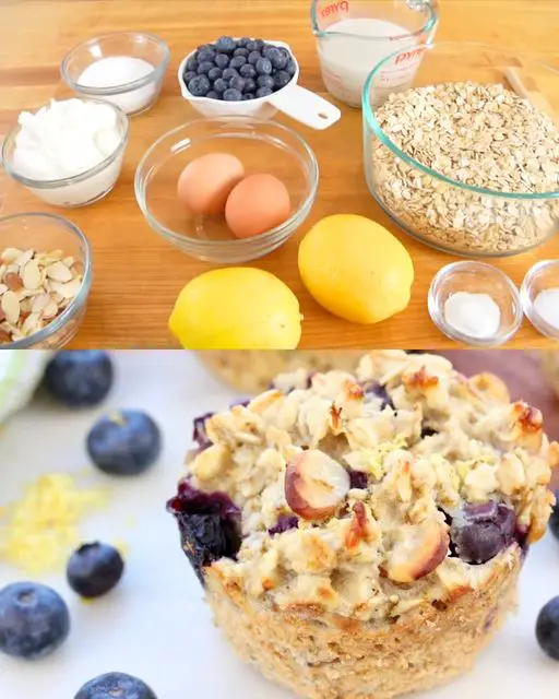 Lemon Blueberry Oat Muffins Recipe