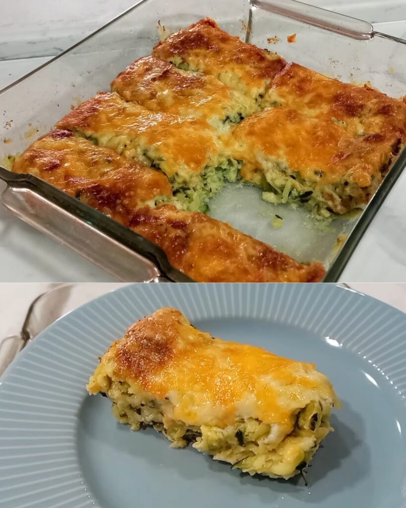 Baked Zucchini Cheese finished dish