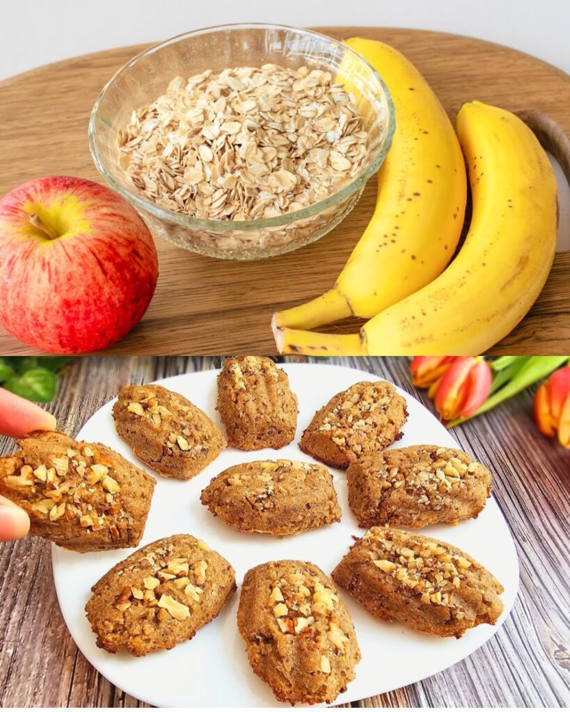 Apple Banana Baked Oatmeal with Nuts